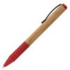 Ручка BAMBOO кулькова з бамбуковим корпусом, 11B01BC - Червоний