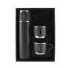 Набір термос з двома чашками, TEA SET 500ml, PG-220 - Чорний