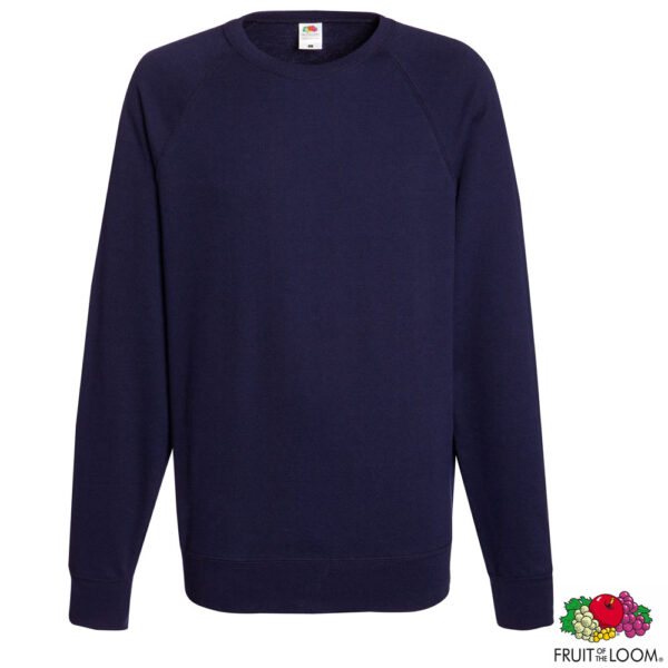 Реглан-толстовка Lightweight (Fruit of the Loom), 0621380 - Темно-синій, L
