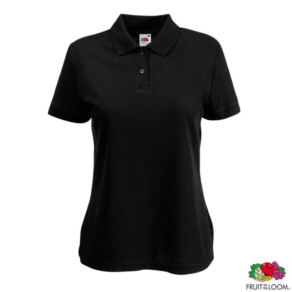 Теніска-поло 'Lady-Fit Polo 65/35' (Fruit of the Loom), 0632120 - Чорний, M